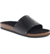 Saint Laurent Jimmy Black Leather Sandals With Studs Details In Nero/ Nero
