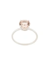 NATALIE MARIE 14KT WHITE GOLD PRECIOUS MORGANITE RING