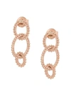 NATALIE MARIE 9KT ROSE DOTTED OVAL DROP EARRINGS