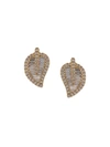 ANITA KO 18KT YELLOW GOLD DIAMOND LEAF STUDS