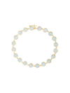 IRENE NEUWIRTH 18KT YELLOW GOLD AQUAMARINE BRACELET