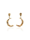 HERMINA ATHENS STARDUST MOON GOLD-PLATED EARRINGS