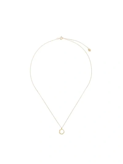 Alex Monroe Plume Loop Necklace In Gold