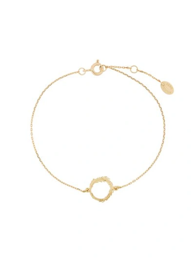 Alex Monroe Plume Loop Bracelet In Gold