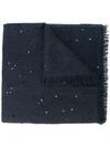 Brunello Cucinelli Sequin Embellished Scarf In Blue