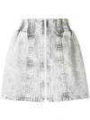 MIU MIU BLEACHED DENIM MINI SKIRT