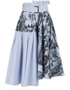 JW ANDERSON STRIPED SKIRT,SK04519A/CHINA BLUE