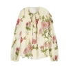 GIAMBATTISTA VALLI CREAM FLORAL-PRINT SILK BLOUSE