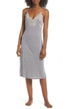 Natori Luxe Shangri-la Nightgown In Grey/cocoon