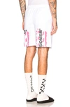 OFF-WHITE Diagonal Stencil Mesh Shorts