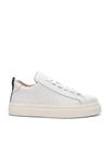 Chloé Lauren Scalloped Leather Sneakers In White