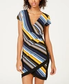 ALMOST FAMOUS JUNIORS' FRAMED WRAP DRESS