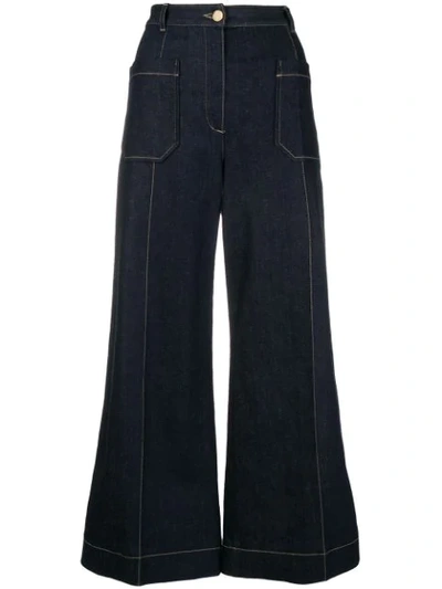Nina Ricci Cropped Wide-leg Jeans - 蓝色 In Blue