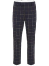 CALVIN KLEIN CHECK TROUSERS WITH SIDE BAND,10798761