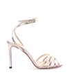 JIMMY CHOO MIMI 100 METALLIC SANDALS,14857803