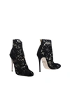 Dolce & Gabbana Floral Lace Boooties In Black