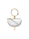 CHLOÉ CHLOÉ WHITE NILE MINI LEATHER BRACELET BAG - 白色