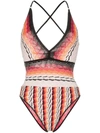 MISSONI DEEP V-NECK KNITTED SWIMSUIT