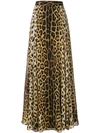 MOSCHINO MOSCHINO 长款豹纹半身裙 - 棕色