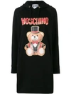 MOSCHINO MOSCHINO 杂技团泰迪熊连帽连衣裙 - 黑色