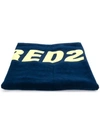 DSQUARED2 DSQUARED2 LOGO BEACH TOWEL - 蓝色