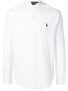 Polo Ralph Lauren Embroidered-logo Cotton Shirt In White