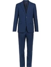 Prada Wool And Mohair Single-breasted Suit In Blue