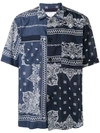 Sacai Bandana Print Shirt In Blue