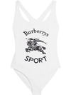 BURBERRY ARCHIVE LOGO PRINT SWIMSUIT