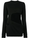 RICK OWENS DRKSHDW CUT-OUT SWEATSHIRT