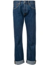 BURBERRY BURBERRY SLIM STRAIGHT-LEG JEANS - 蓝色