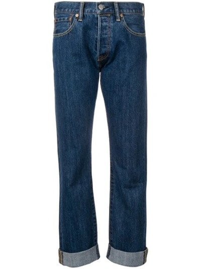 Burberry Tartan Straight-leg Jeans In Blue (blue)