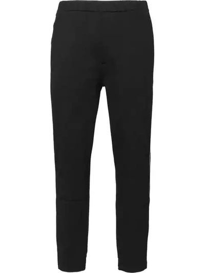 Prada Technical Cotton Fleece Trousers - 黑色 In Nero (black)