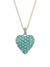 ADRIANA ORSINI Valentine Turquoise Heart Pendant Necklace