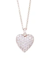 ADRIANA ORSINI Valentine Rose Goldplated Silver & Cubic Zirconia Heart Pendant Necklace