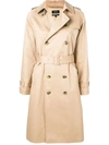 APC A.P.C. BELTED TRENCH COAT - 大地色