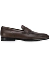 Tod's Classic Logo Stamped Loafers In Moro