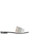 GIUSEPPE ZANOTTI GRADIENT CRYSTAL EMBELLISHED SLIDES