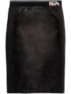 PRADA FITTED LEATHER SKIRT