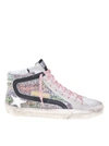 GOLDEN GOOSE SLIDE SNEAKERS IN LEATHER WITH PAILLETTES COLOR MULTICOLOR,10799068