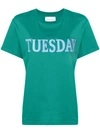 Alberta Ferretti Rainbow Week Tuesday Bright Green T-shirt In Green
