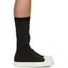 RICK OWENS DRKSHDW RICK OWENS DRKSHDW 黑色袜式运动鞋中筒靴