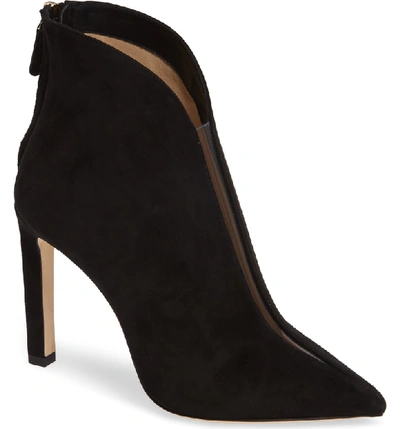 Jimmy Choo Bowie 100 Suede Ankle Boots In Black/clear