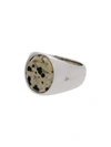 TOM WOOD SILVER CUSHION LEOPARD JASPAR SIGNET RING