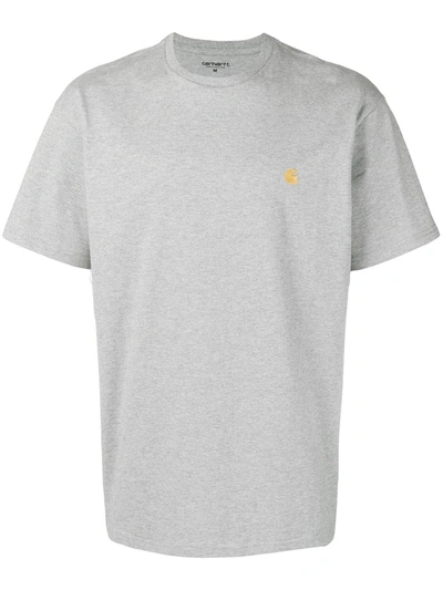 Carhartt Logo T-shirt In 1nk Mirror