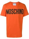 MOSCHINO MOSCHINO LOGO PATCH T-SHIRT - ORANGE