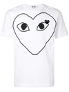 Comme Des Garçons Play Comme Des Garcons Play Men Black Line Heart T-shirt In White