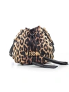 MOSCHINO LOGO PLAQUE BUCKET BAG,10799160