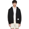 Thom Browne Navy Tricolor Stripe Classic Zip-up Hoodie In Blue