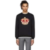 DOLCE & GABBANA DOLCE AND GABBANA BLACK BIG CROWN SWEATSHIRT